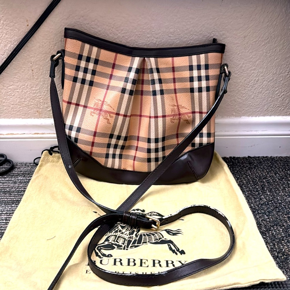 Burberry Haymarket Check Crossbody Bag